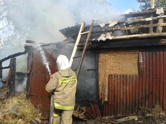 Пожар в Петропавловском районе
